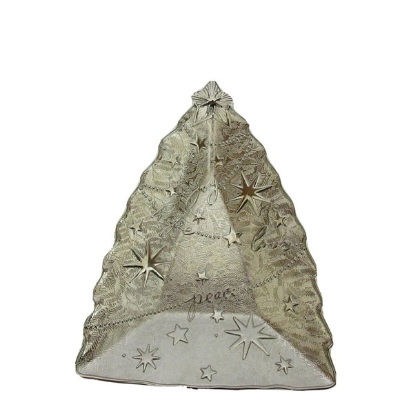 International Silver Co Christmas Tree Shape Candy Trinket Dish 8.5" x 6.5" New! - Picture 1 of 7